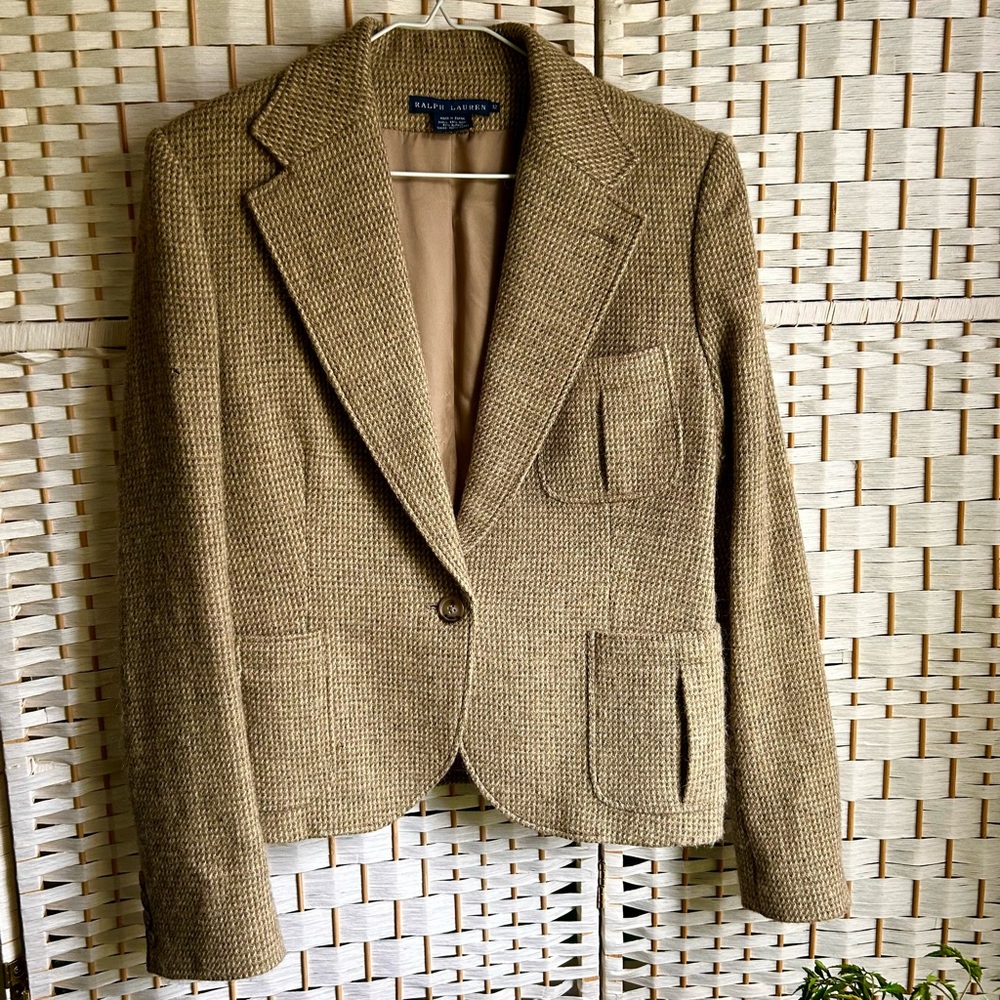 Ralph Lauren size 12 tweed wool jacket women’s